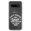 Dad's Garage Free Advice And Cold Beer Clear Case for Samsung®