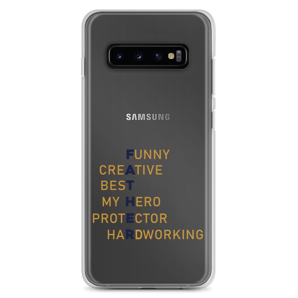 Funny Creative Best My Hero Protector HardWorking Clear Case for Samsung®