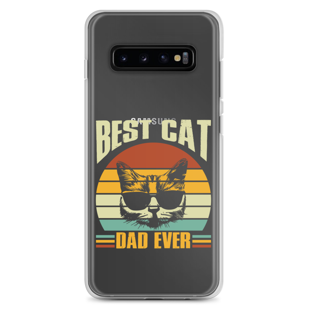 Best Cat Dad Ever Clear Case for Samsung®