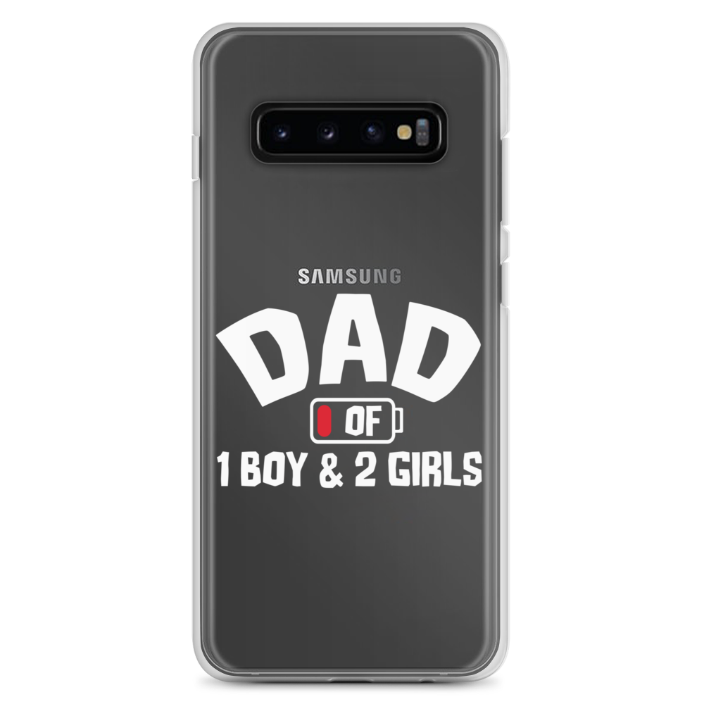 Dad Of 1 Boy And 2 Girls Clear Case for Samsung®