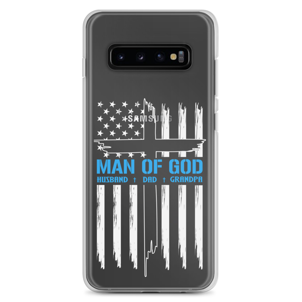 Man Of God Husband Dad Grandpa Clear Case for Samsung®