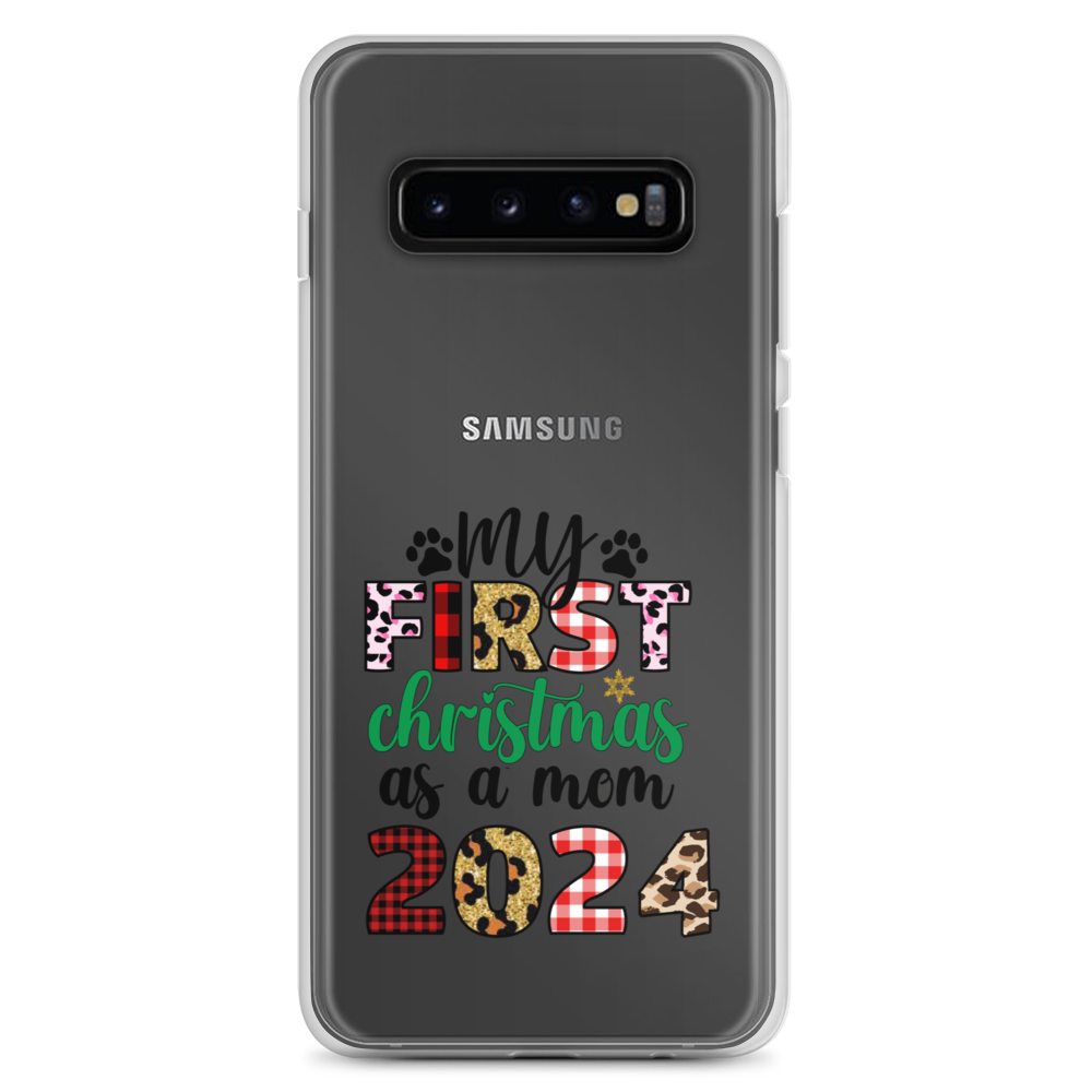 My First Christmas As A mom 2024 Clear Case for Samsung®