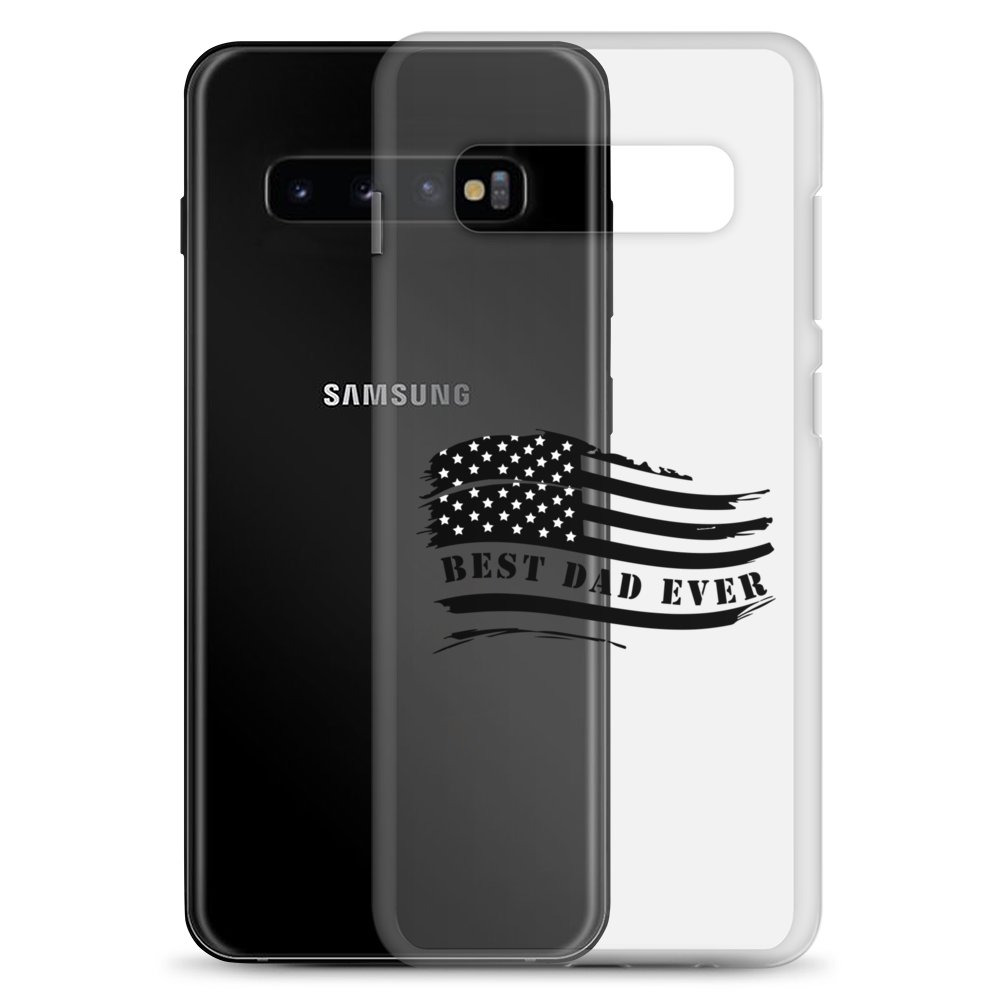 Best Dad Ever American Flag Clear Case for Samsung®