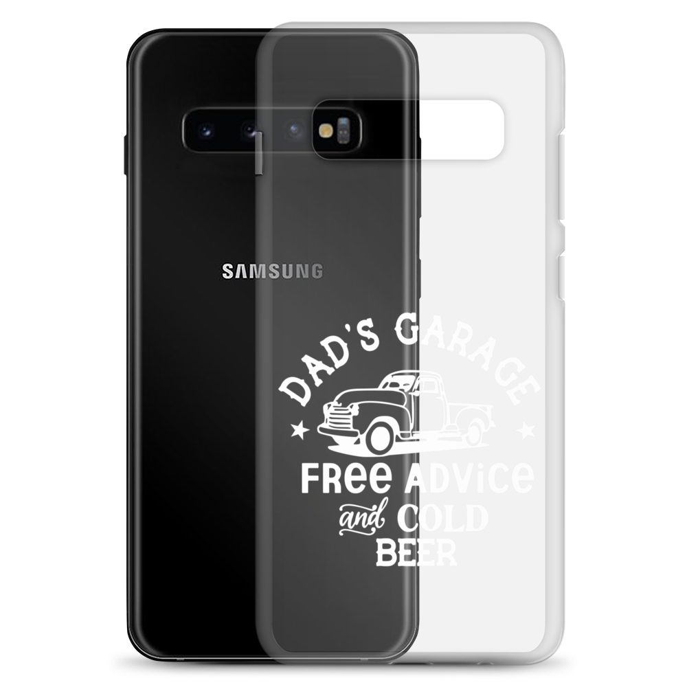 Dad's Garage Free Advice And Cold Beer Clear Case for Samsung®