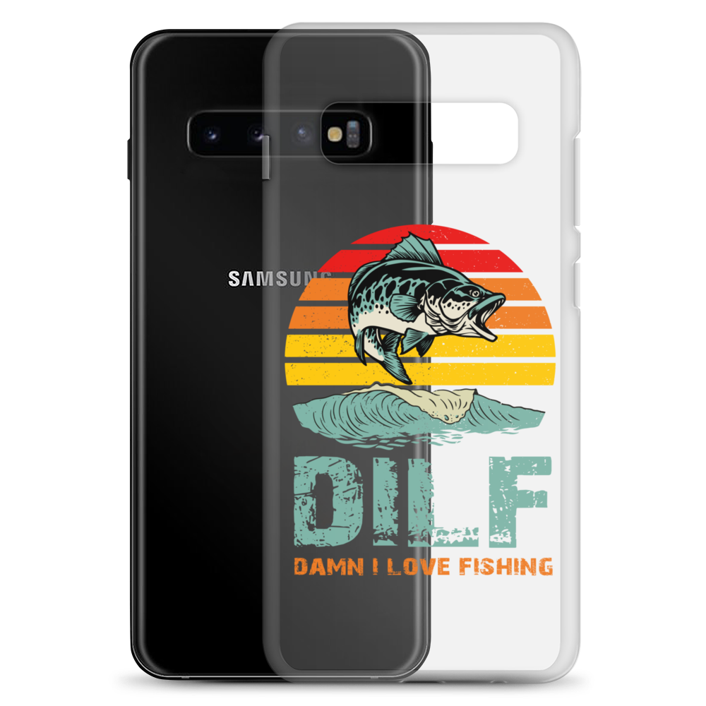 Dilf Damn I Love Fishing Clear Case for Samsung®