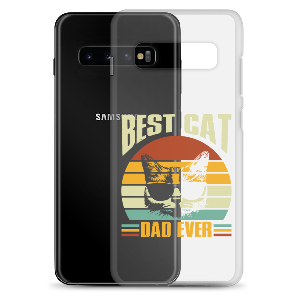 Best Cat Dad Ever Clear Case for Samsung®