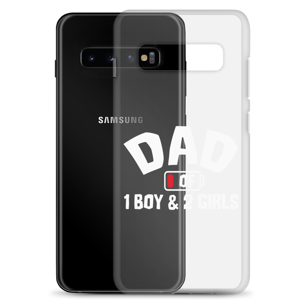 Dad Of 1 Boy And 2 Girls Clear Case for Samsung®