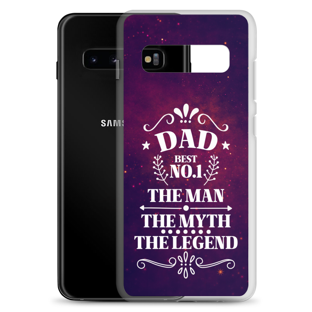 Dad Best Number 1 The Man The Myth The Legend Clear Case for Samsung®