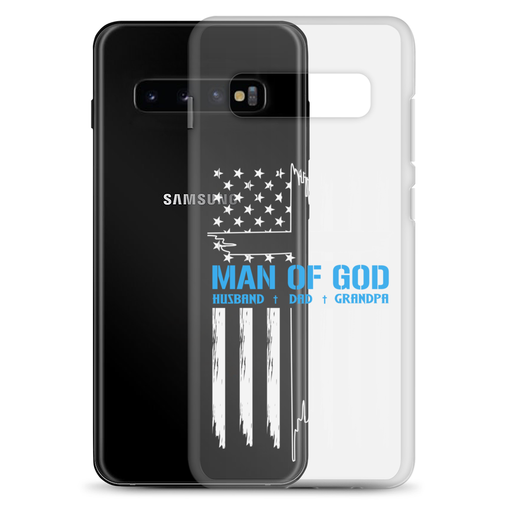 Man Of God Husband Dad Grandpa Clear Case for Samsung®