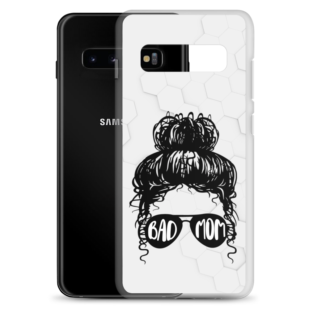 Bad Mom Messy Bun Clear Case for Samsung®