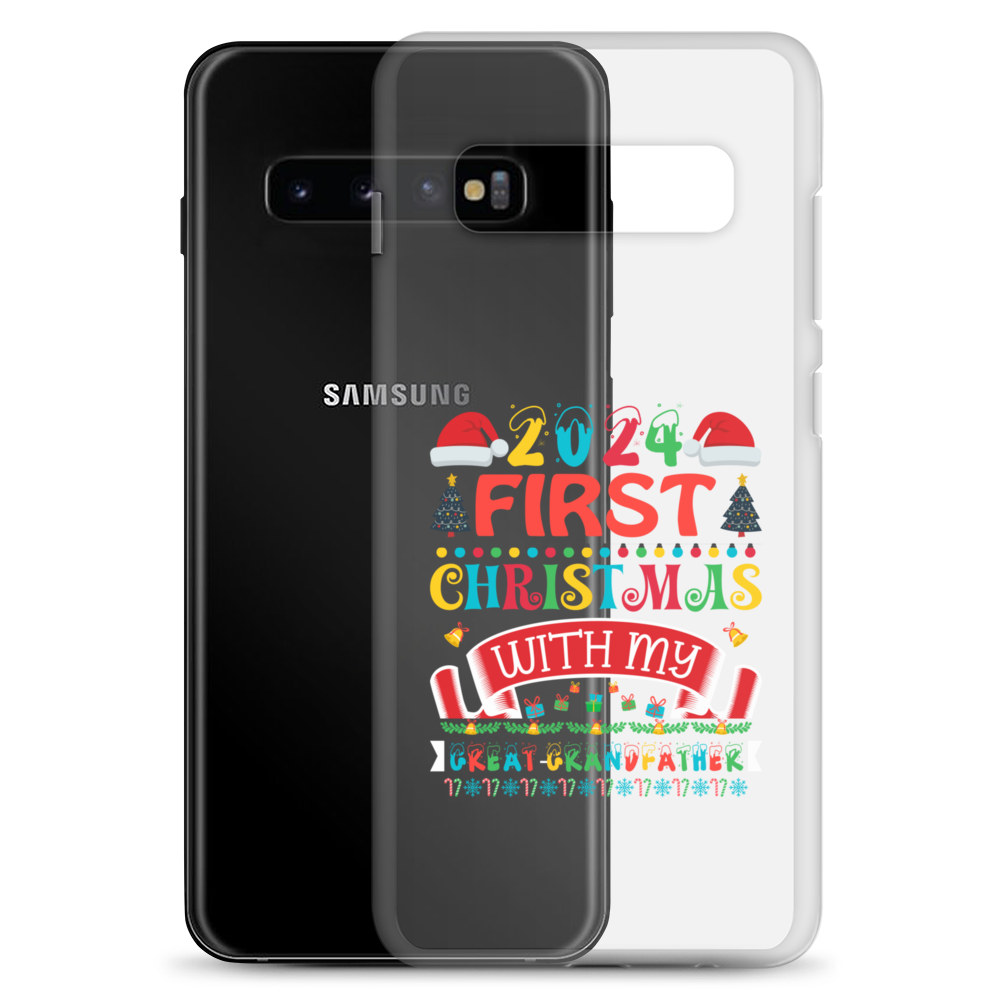 2024 My First Christmas With My Great Grandfather Clear Case for Samsung®