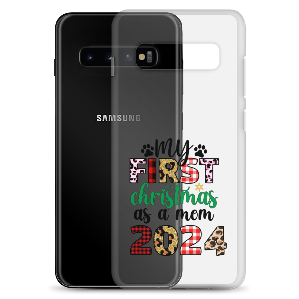 My First Christmas As A mom 2024 Clear Case for Samsung®