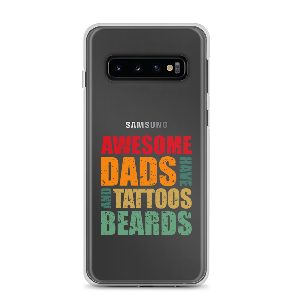 Awesome Dads Tattoos Beards Clear Case for Samsung®