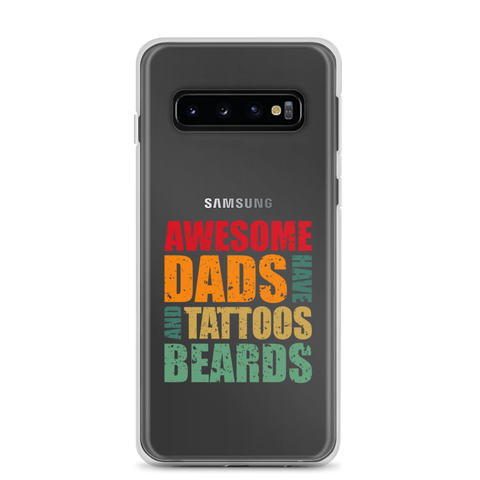 Awesome Dads Tattoos Beards Clear Case for Samsung®