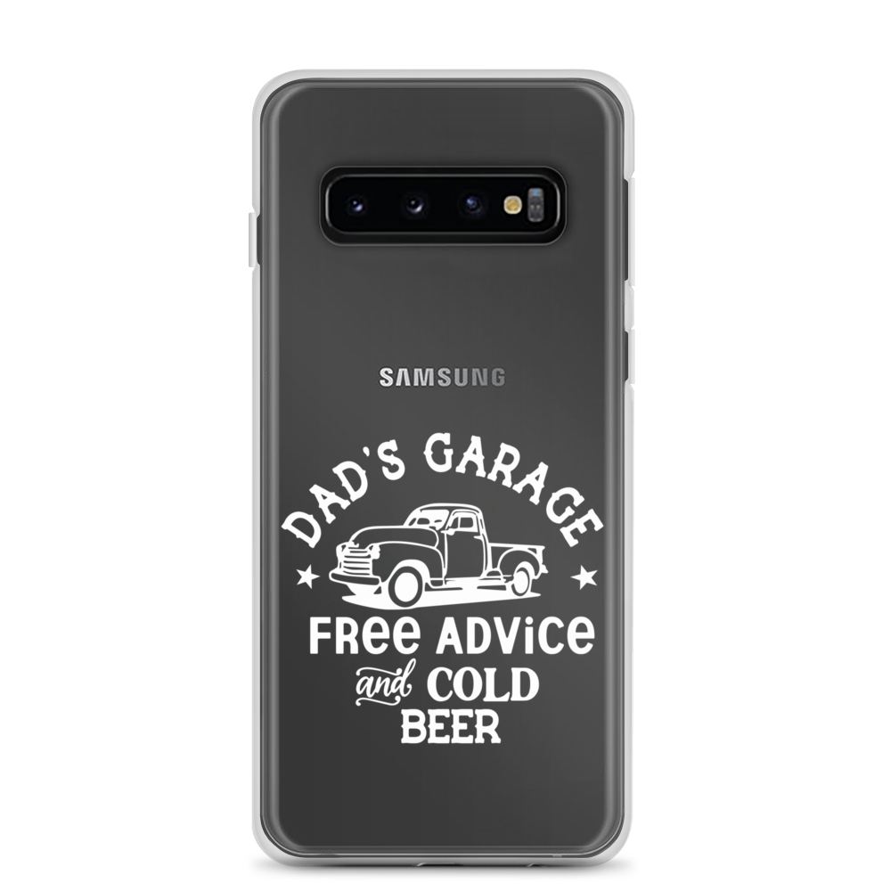 Dad's Garage Free Advice And Cold Beer Clear Case for Samsung®