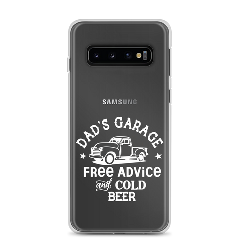 Dad's Garage Free Advice And Cold Beer Clear Case for Samsung®