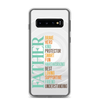 Brave Hero Kind Protector Smart Fun Hardworking Best Loving Supportive Friend Understanding Father Clear Case for Samsung®