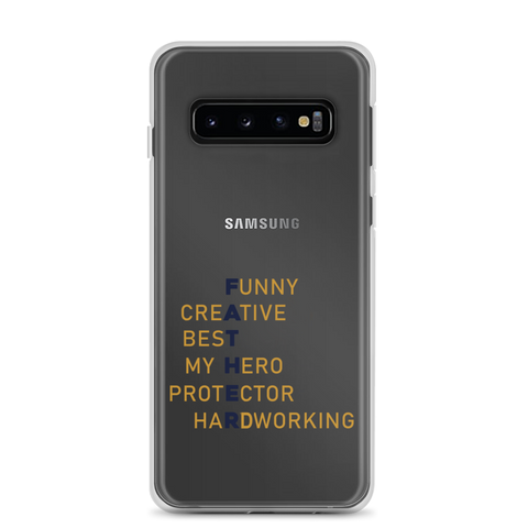 Funny Creative Best My Hero Protector HardWorking Clear Case for Samsung®