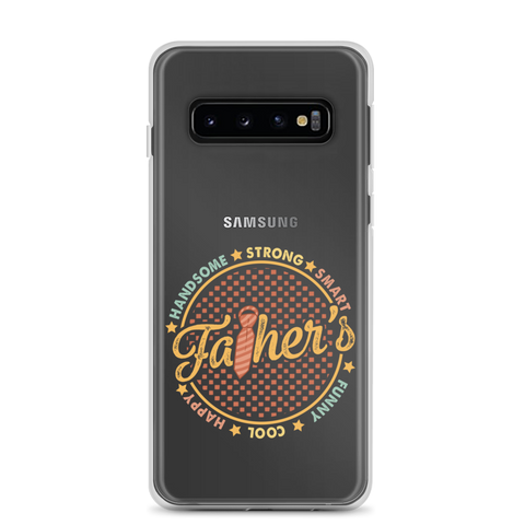 Handsome Strong Smart Funny Cool Happy Father Clear Case for Samsung®