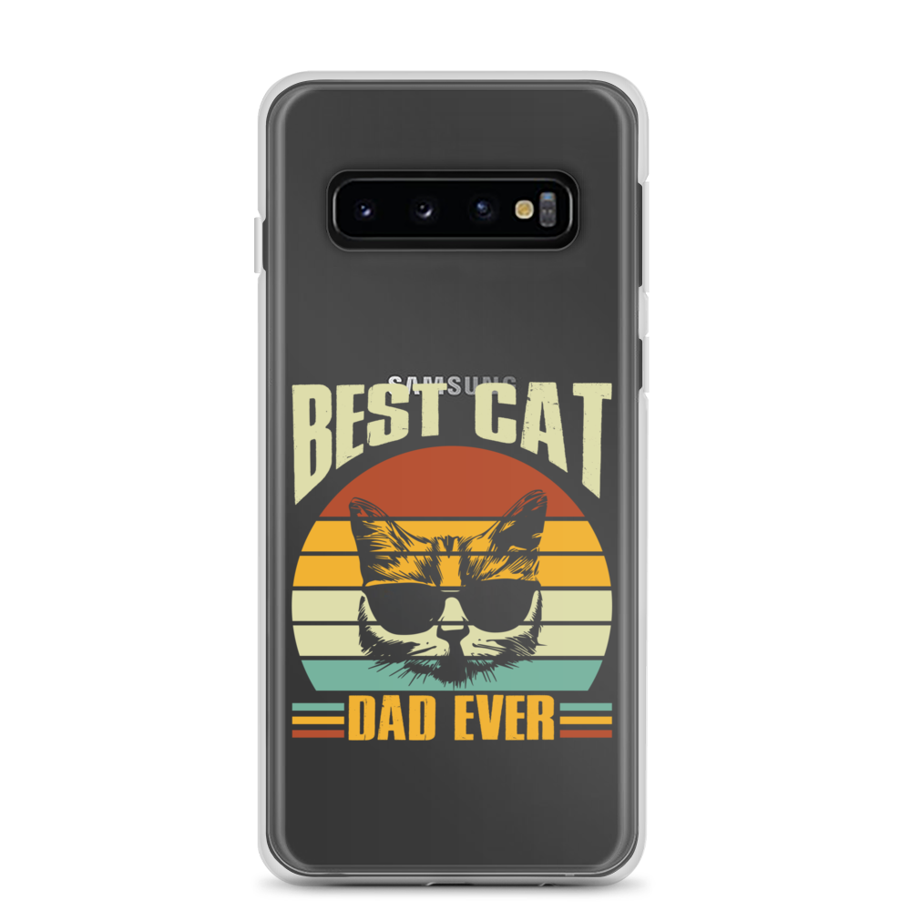 Best Cat Dad Ever Clear Case for Samsung®