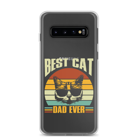 Best Cat Dad Ever Clear Case for Samsung®