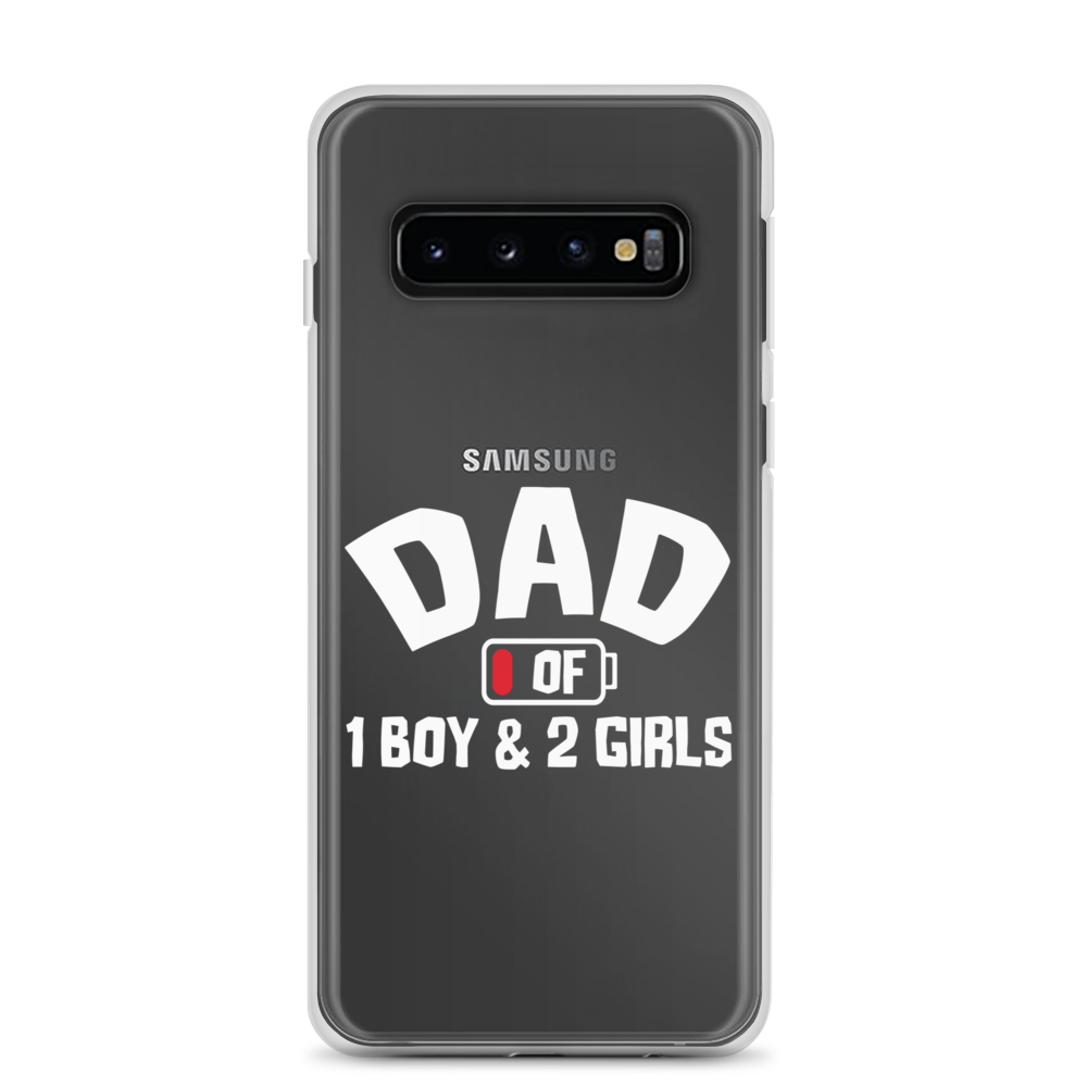 Dad Of 1 Boy And 2 Girls Clear Case for Samsung®