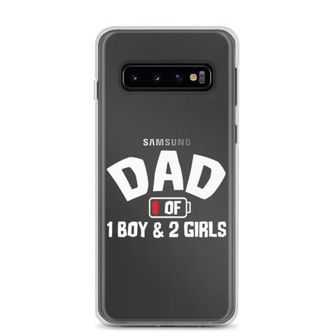 Dad Of 1 Boy And 2 Girls Clear Case for Samsung®