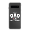 Dad Of 1 Boy And 2 Girls Clear Case for Samsung®