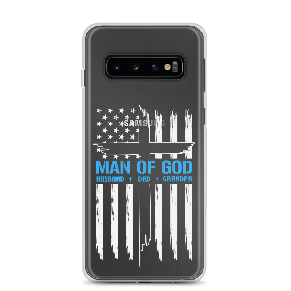 Man Of God Husband Dad Grandpa Clear Case for Samsung®