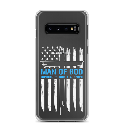 Man Of God Husband Dad Grandpa Clear Case for Samsung®