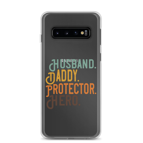 Husband. Daddy. Protector. Hero Clear Case for Samsung®