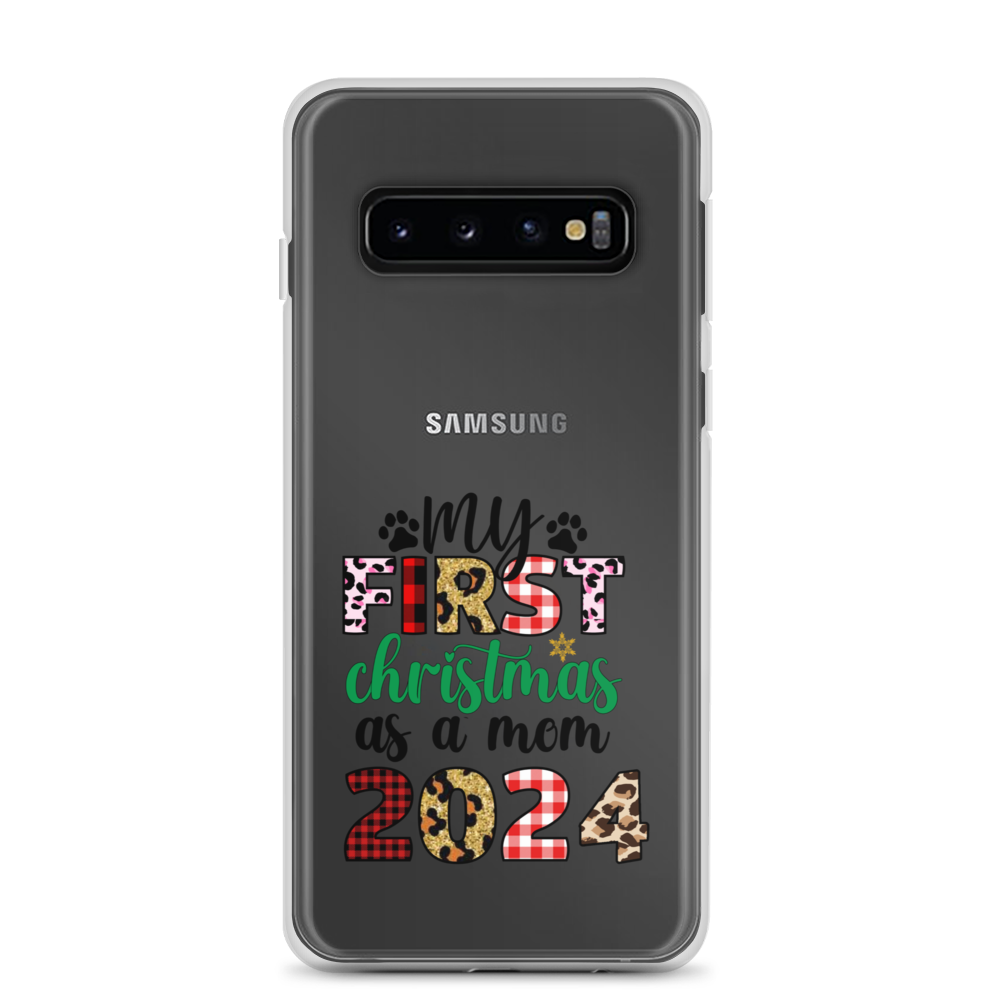 My First Christmas As A mom 2024 Clear Case for Samsung®