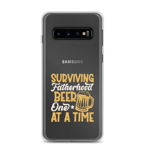 Surviving Fatherhood One Beer At A time Clear Case for Samsung®