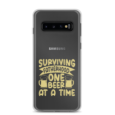 Surviving Fatherhood One Beer At A time Clear Case for Samsung®