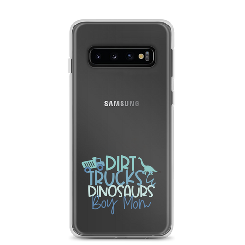 Dirt Trucks Dinosaurs Boy Mom Clear Case for Samsung®