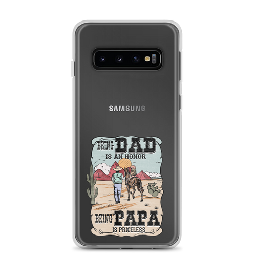 Being Dad Is Honor Being Papa Is Priceless Clear Case for Samsung®