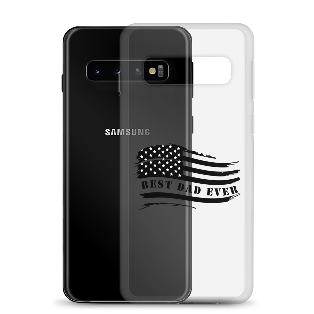 Best Dad Ever American Flag Clear Case for Samsung®