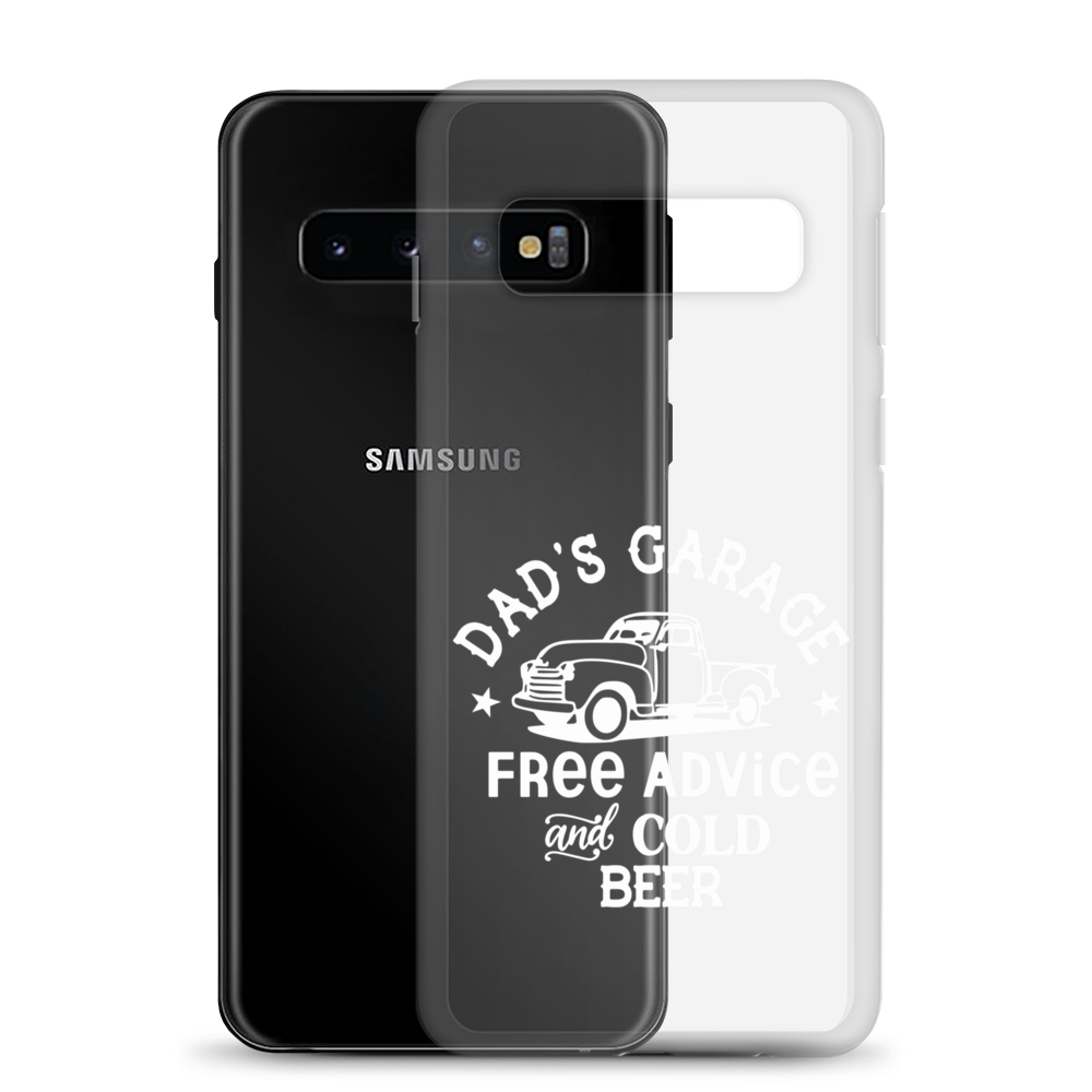 Dad's Garage Free Advice And Cold Beer Clear Case for Samsung®