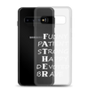 Funny Patient Strong Happy Devoted Brave Clear Case for Samsung®