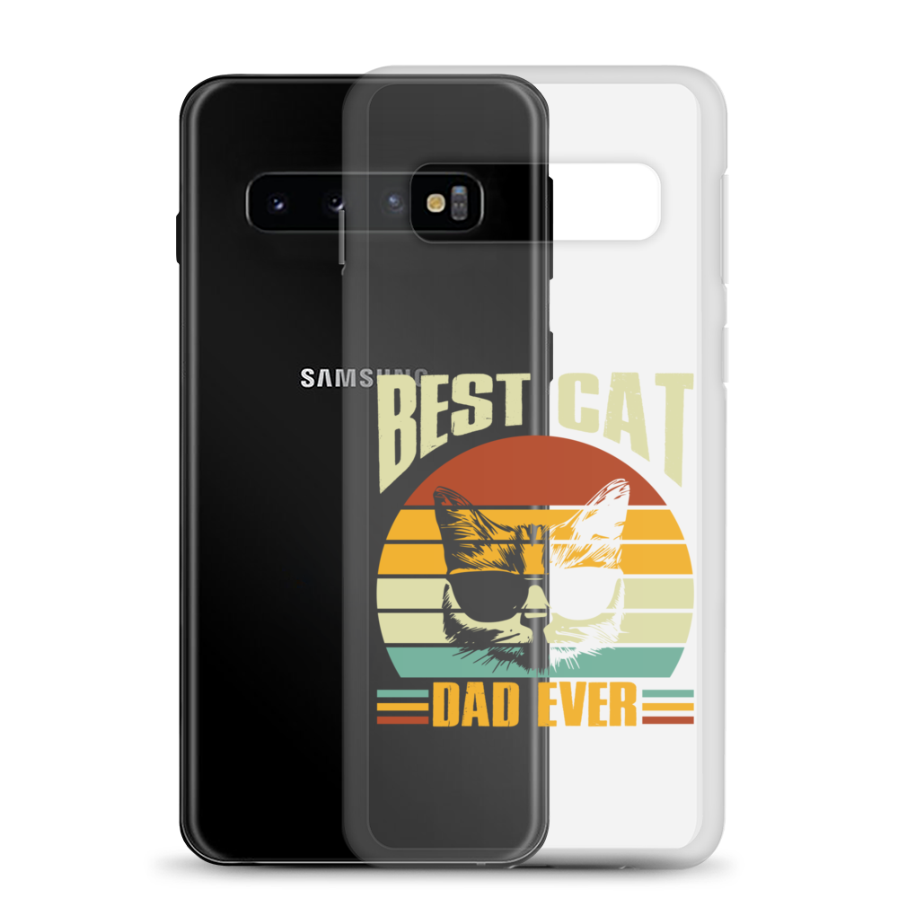 Best Cat Dad Ever Clear Case for Samsung®