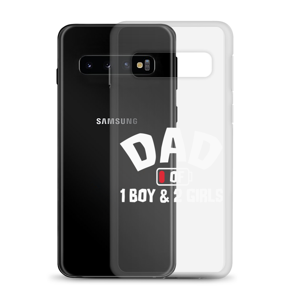 Dad Of 1 Boy And 2 Girls Clear Case for Samsung®