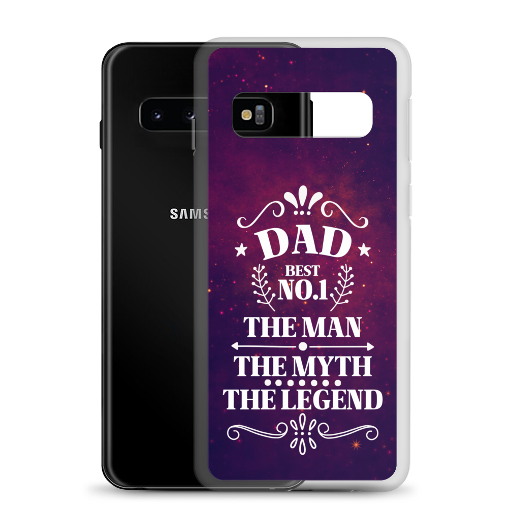 Dad Best Number 1 The Man The Myth The Legend Clear Case for Samsung®