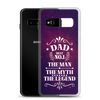 Dad Best Number 1 The Man The Myth The Legend Clear Case for Samsung®