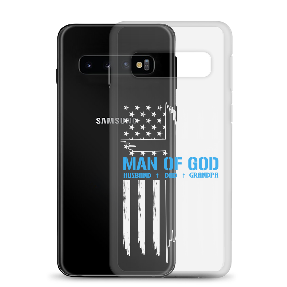 Man Of God Husband Dad Grandpa Clear Case for Samsung®