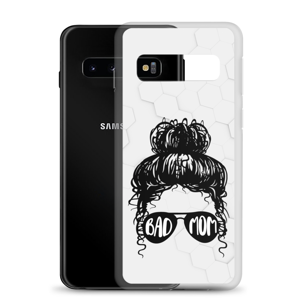 Bad Mom Messy Bun Clear Case for Samsung®