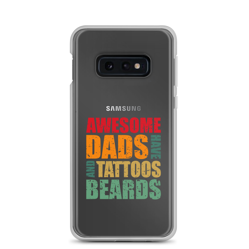 Awesome Dads Tattoos Beards Clear Case for Samsung®