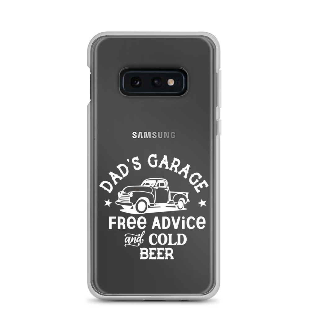 Dad's Garage Free Advice And Cold Beer Clear Case for Samsung®