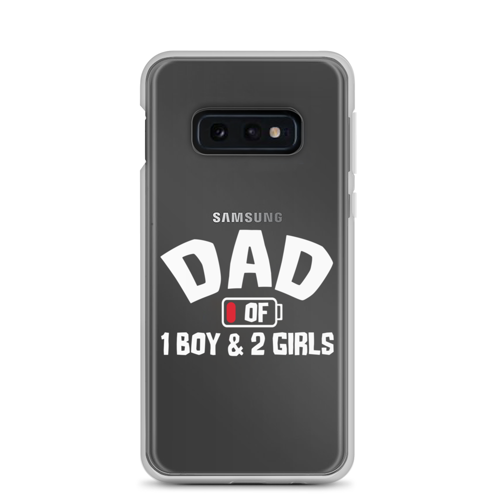 Dad Of 1 Boy And 2 Girls Clear Case for Samsung®