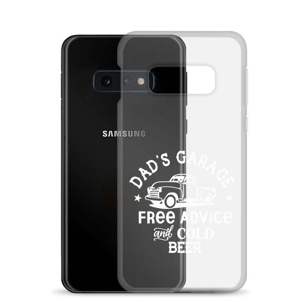 Dad's Garage Free Advice And Cold Beer Clear Case for Samsung®