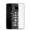 Funny Patient Strong Happy Devoted Brave Clear Case for Samsung®